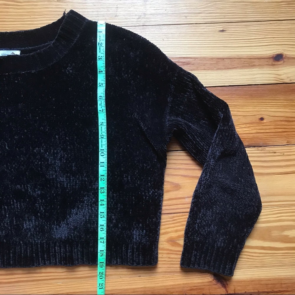 Urban Outfitters Black Chenille Cropped Sweater, S - Picture 6 of 12
